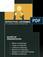 Effective Listening: CPT Nelson Joseph C Fabre Prof