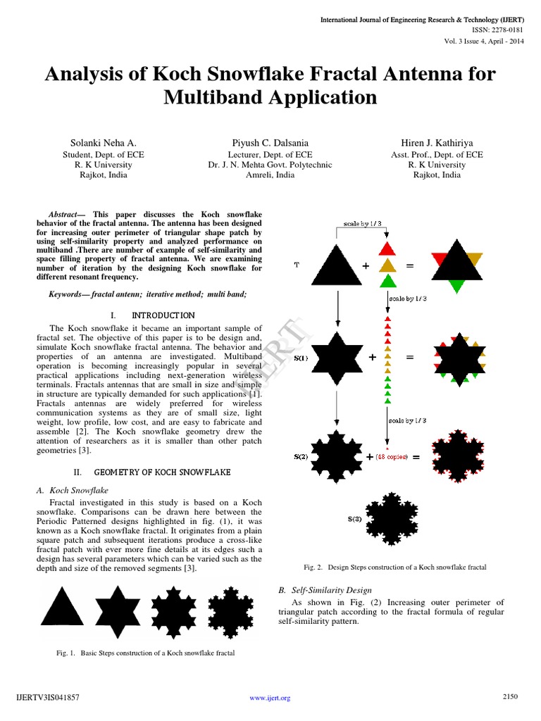 Analysis of Koch Snowflake Fractal Antenna For Multiband Application ...