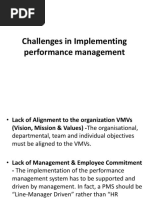 Challenges in Implementing Performance Management