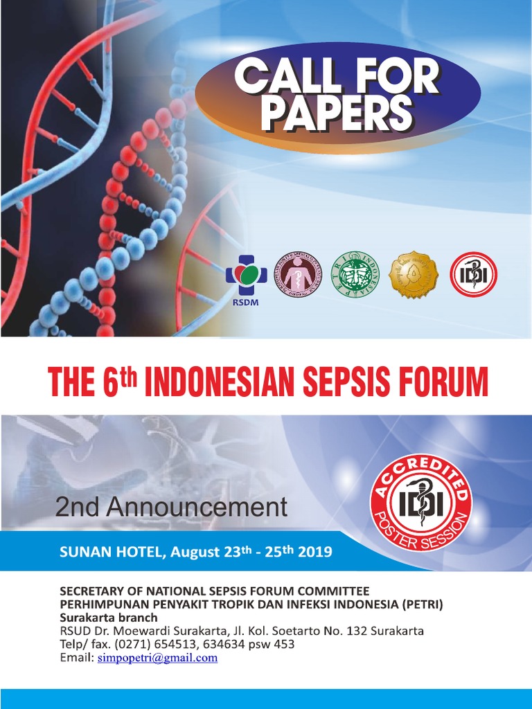 National Sepsis Forum 2nd Announcement Pdf Sepsis Thesis