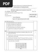 National Institute of Technology Rourkela: Answer All Questions. Figures in The Right Hand Margin Indicate Marks