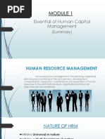 Essential of Human Capital Management: (Summary)