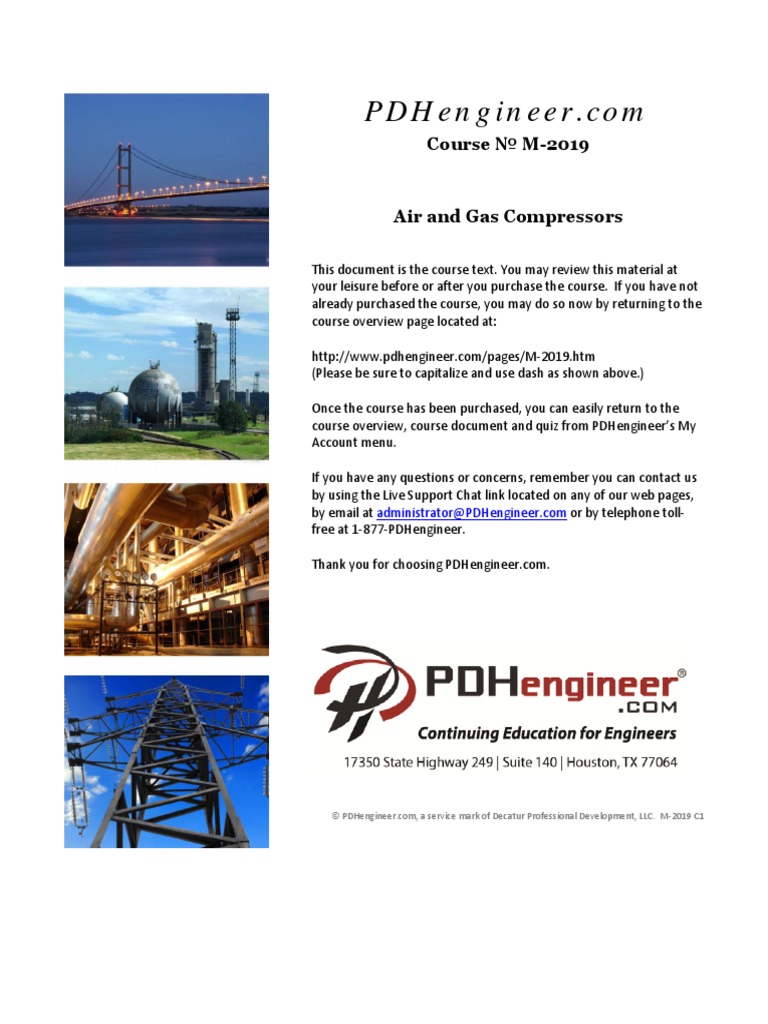 Air and Gas Compressors 2 PDH PDF | PDF | Pressure | Phases Of Matter
