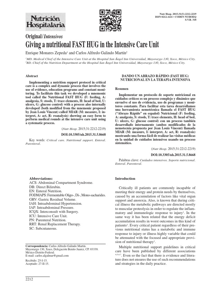 Fast Hug Icu Checklist