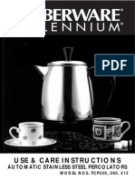 Use & Care Instructions: Automatic Stainless Steel Percolators