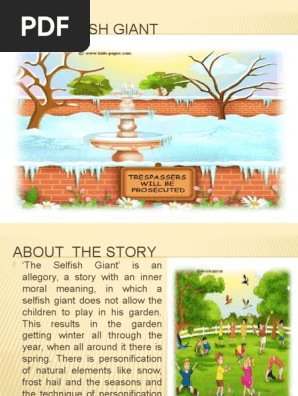 The Selfish Giant Pdf Pdf The Happy Prince And Other Tales Heaven
