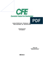 Cfe g0000-81 Caracteristicas Tecnicas Para Relevadores de Proteccion