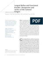 Laryngopharyngeal Reflux and Functional Laryngeal Disorder: Perspective and Common Practice of The General Gastroenterologist