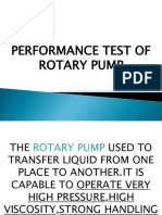 Performance Test of Rotary Pump