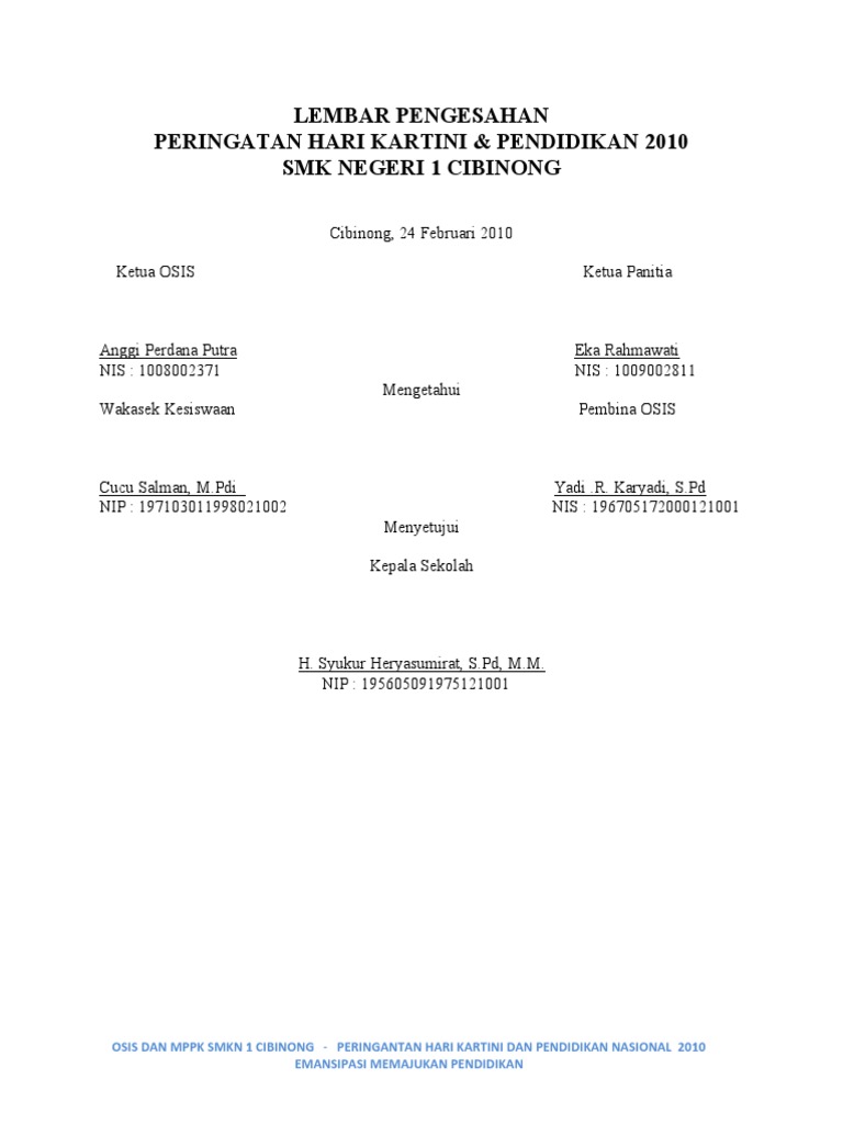 Proposal Tentang Hari Kartini