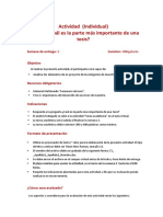 Tarea Academica - Cual Es La Parte Mas Importante de Una Tesis PDF
