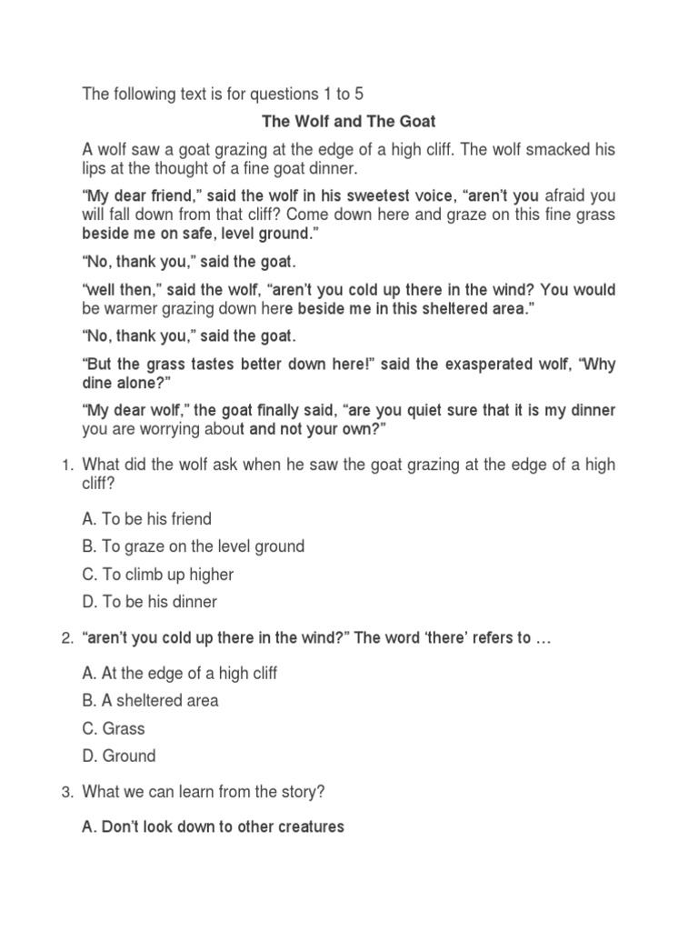 Narrative Text Sheep Goat