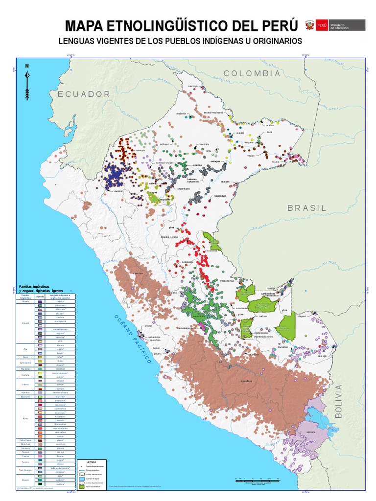 Mapa Etnolingüístico | Familias de idiomas | Pueblos Indígenas de las ...