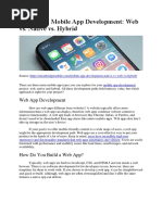 A Guide To Mobile App Development: Web vs. Native vs. Hybrid