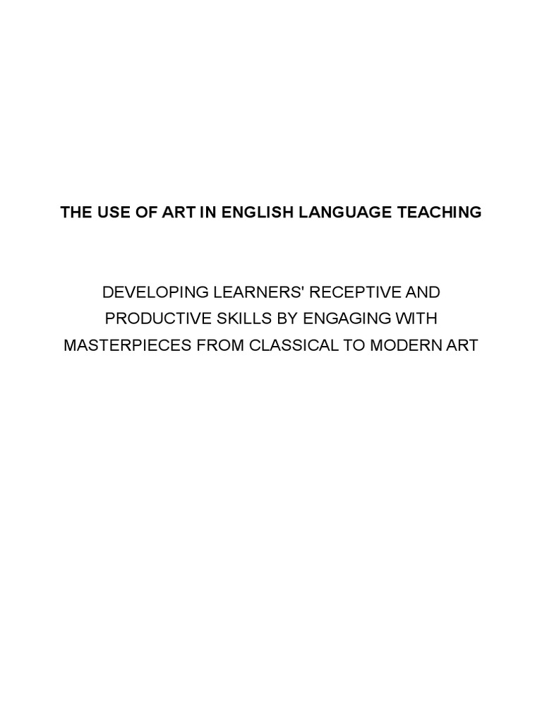 Have Philippe - The Use of Art in English Language Teaching TC PDF ...