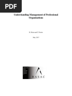Understanding Management of Professional Organizations
