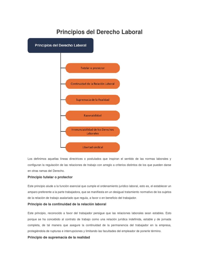 Principios Del Derecho Laboral | PDF
