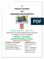A Project Report ON: Consumer Protection Act