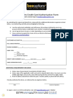 Beeoptions Credit Card Authorisation Form: Please E-Mail A Scanned Copy To
