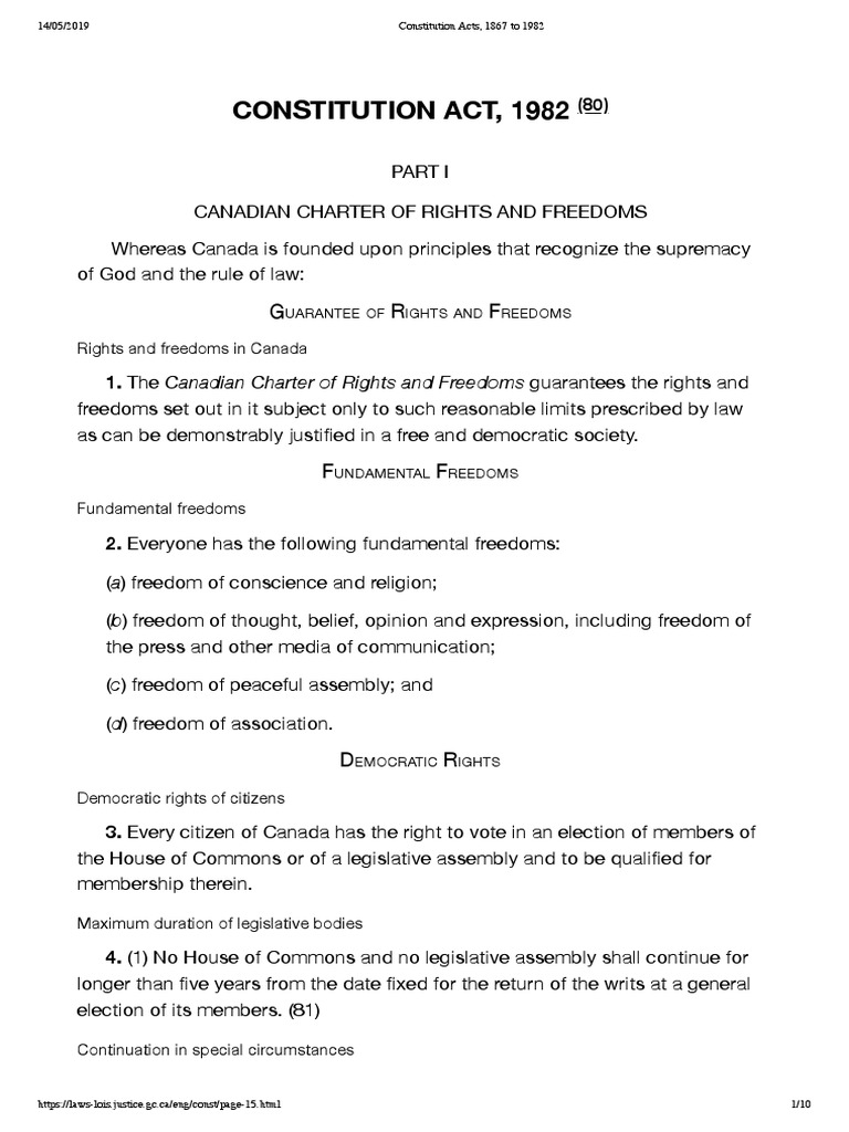 Canadian Charter of Rights and Freedoms | PDF | Remand (Detention