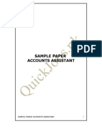 Sample Paper Accounts Assistant