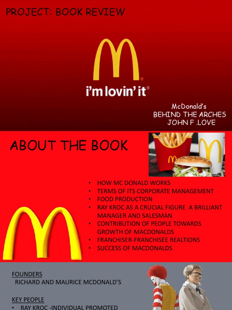 Project: Book Review: Mcdonald'S Behind The Arches John F .Love | PDF ...