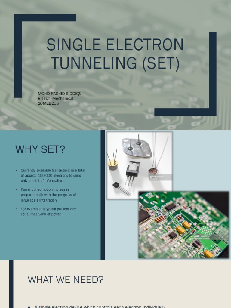 Single Electron Tunneling Explained | PDF | Field Effect Transistor ...