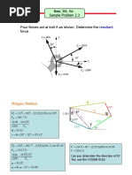 Four Forces Act at Bolt A As Shown. Determine The Force.: Beer, 5th. Ed. Sample Problem 2.3