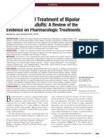 Diagnosis and Treatment of Bipolar Disorders in Adults:: A Review of The Evidence On Pharmacologic Treatments
