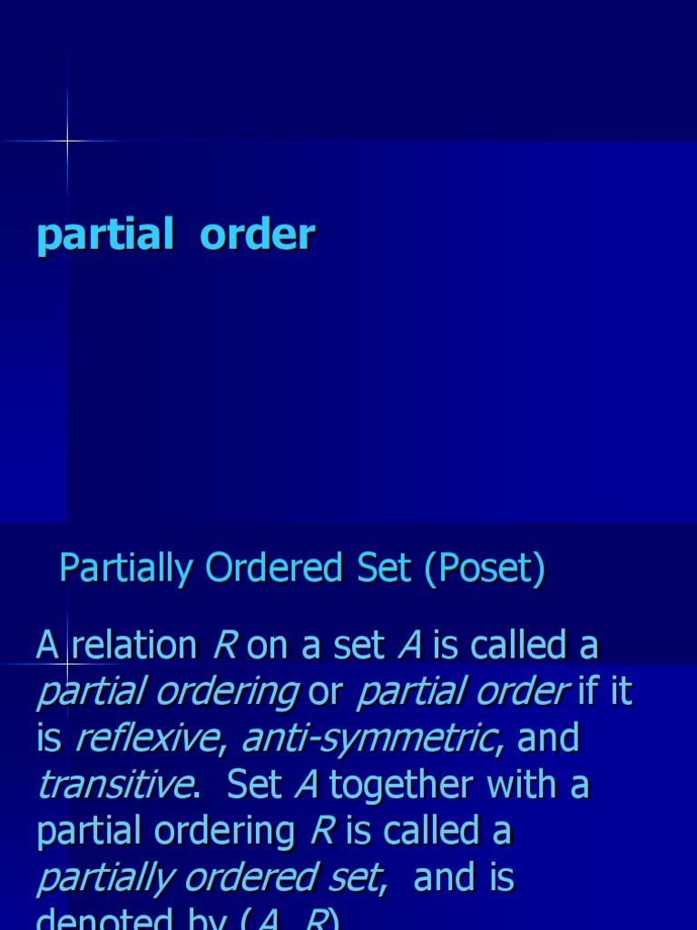 Understanding Partially Ordered Sets | PDF | Algebra | Elementary ...