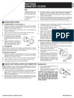 Installation Instructions Speedometer / Hourmeter / Clock