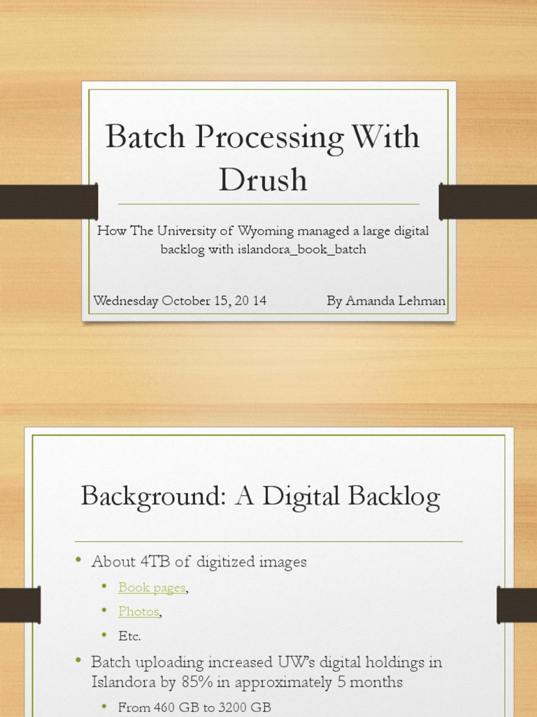 Drush Batch Processing for Islandora | PDF | File Transfer Protocol ...