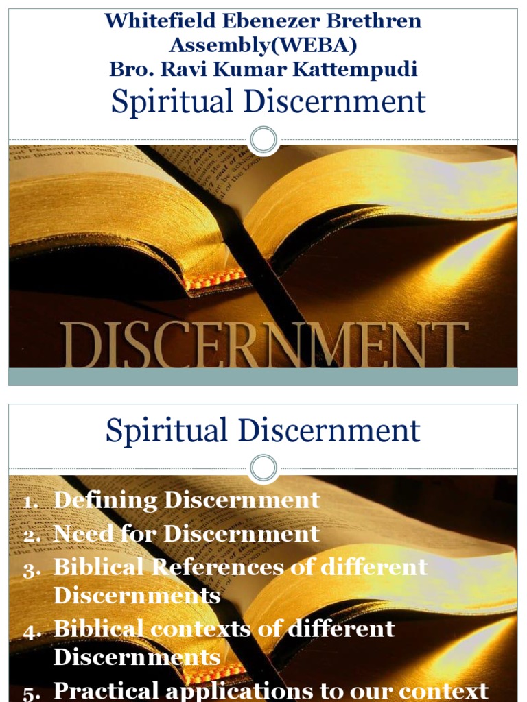 Understanding Spiritual Discernment | PDF | Bible | Theology