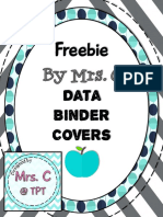 Teacher Data Binder Cover Freebie