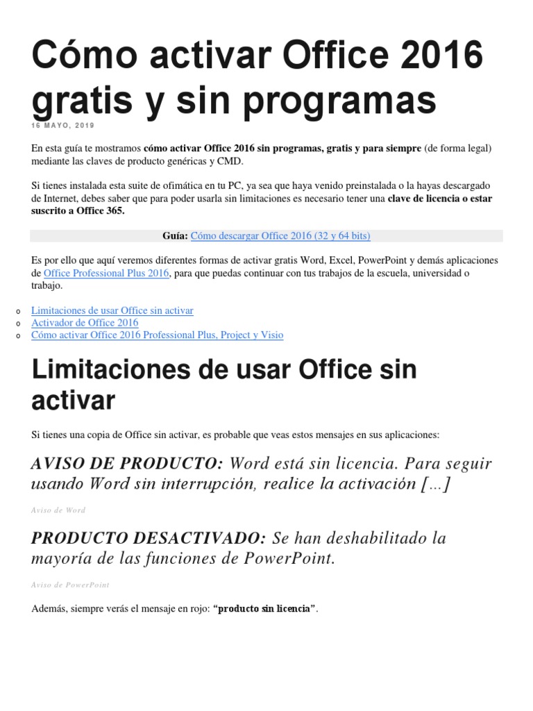 Office 2016 | PDF | Microsoft Office | Malware