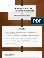 Diferencia Entre Juicio y Proposicion