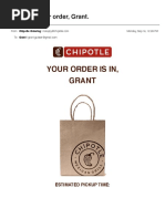 Chipotle Online Order Receipt Guide | PDF | Cooking, Food & Wine