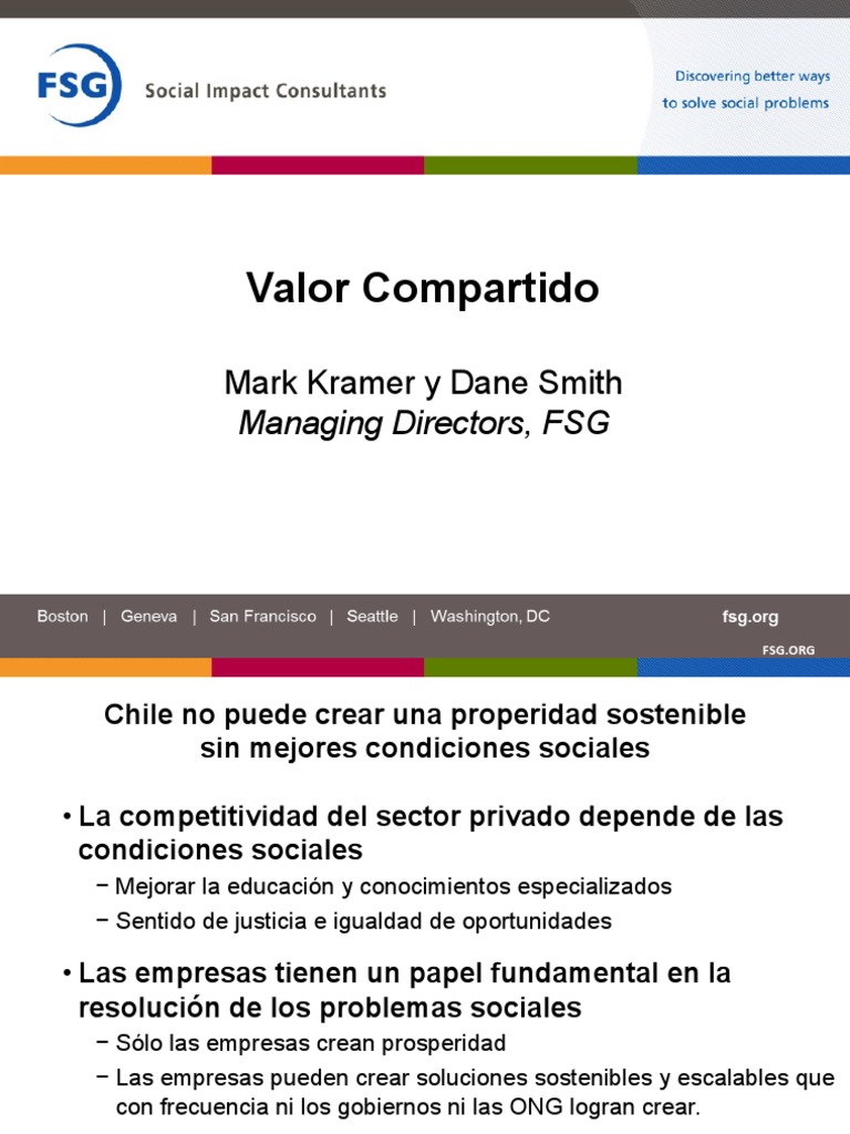 Presentacion Mark Kramer PDF | PDF | Sustentabilidad | Cadena de valor