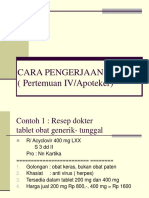 Cara Pengerjaan Resep