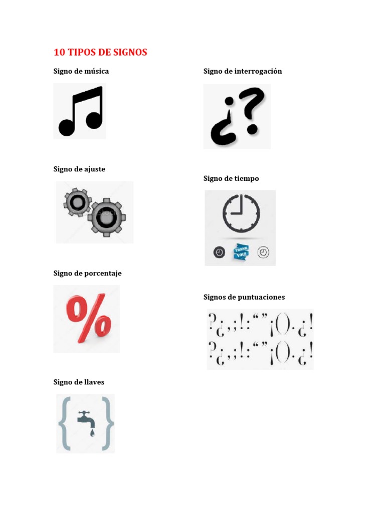 10 TIPOS DE SIGNOS etc.docx | Los símbolos | Color