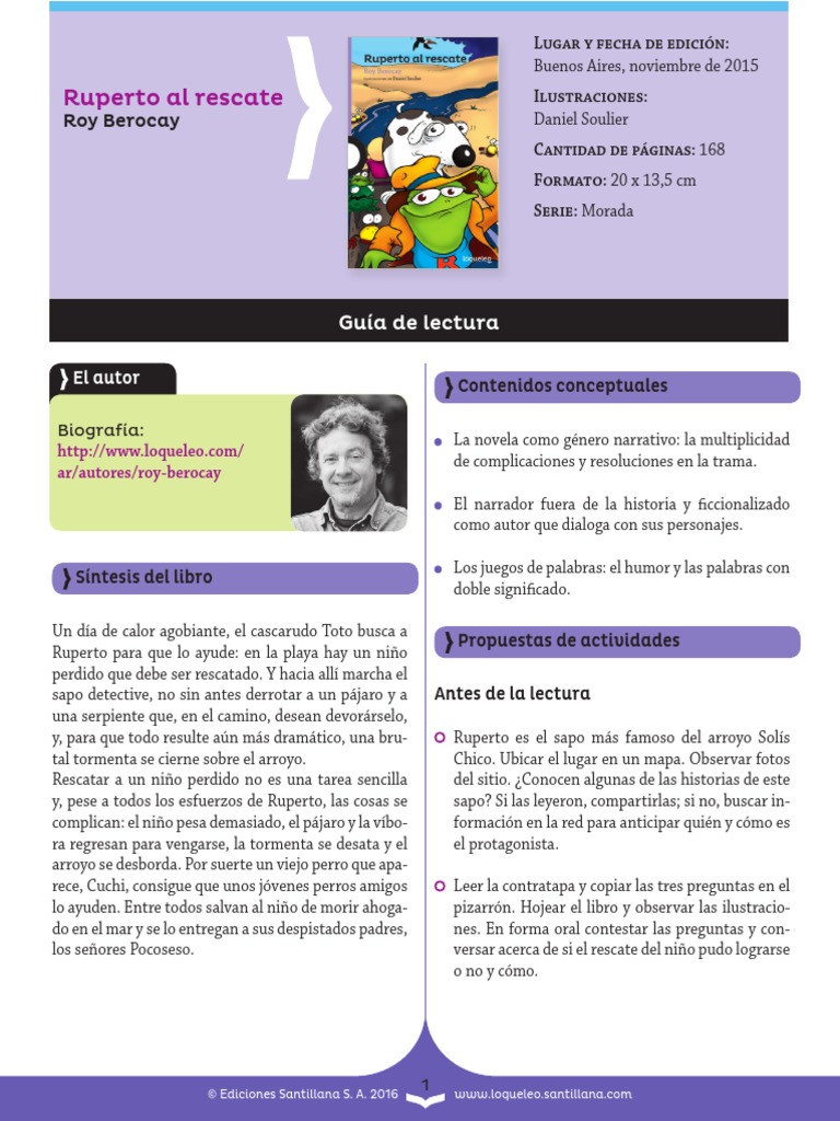 Ruperto Al Rescate Actividades | Novelas