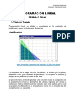 Trabajo Final. Programación Lineal PDF