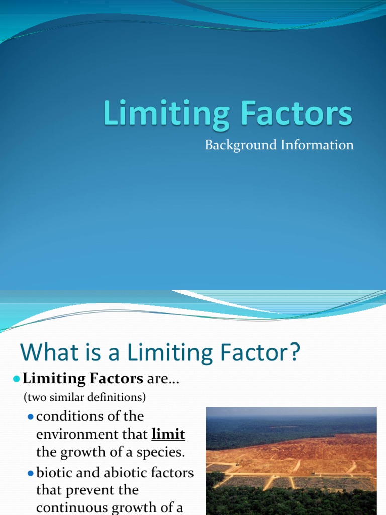 Limiting Factors | PDF