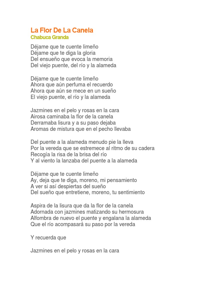 La Flor de La Canela PDF