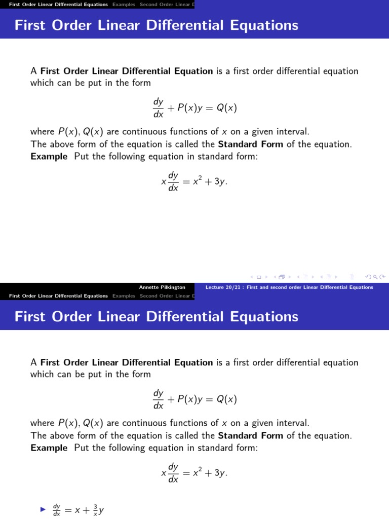 Lecture 20 - 21 PDF | PDF | Differential Equations | Equations