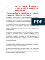 Comentario de La Casación 15001-2018, Cusco