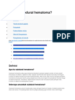 Apa Itu Subdural Hematoma