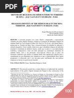 Identidade Religiosa Do Médium Surdo No Terreiro Jeje Nagô Huevy Em Belém