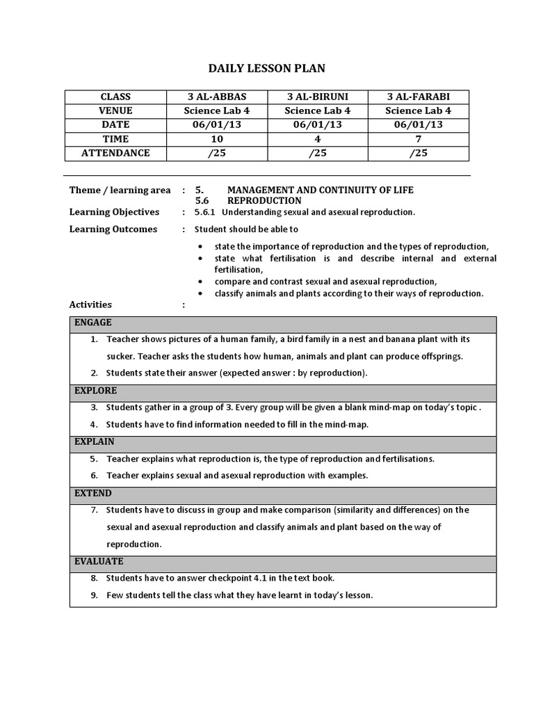 Daily Lesson Plan Form 2 2019 | PDF | Constructivism (Philosophy Of ...
