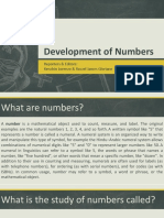 Development of Numbers: Reporters & Editors: Kenzhin Lorenzo & Ruzzel James Gloriane